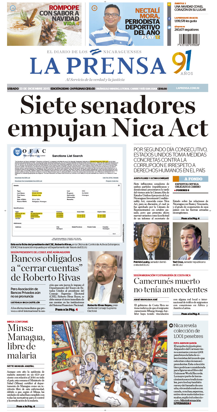 Portada impresa 23-12-2017