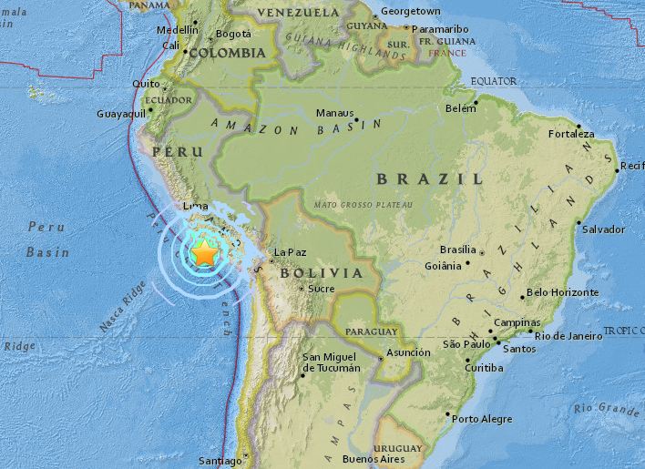 Perú, sismo en Perú