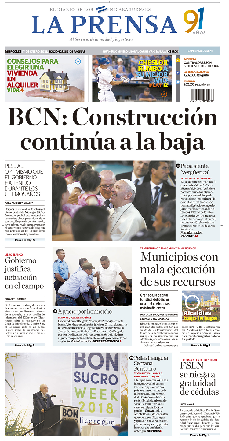 Portada impresa 17-01-2018