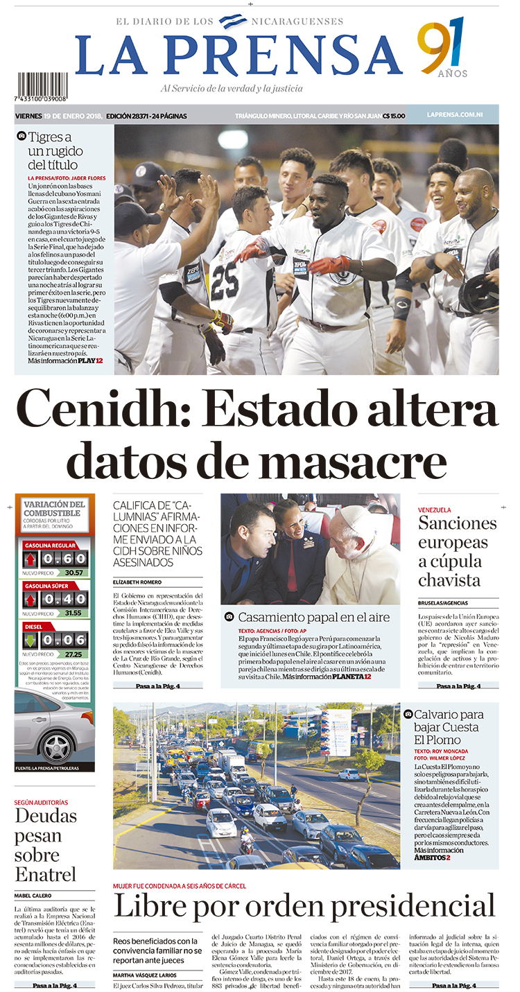 Portada impresa 19-01-2018
