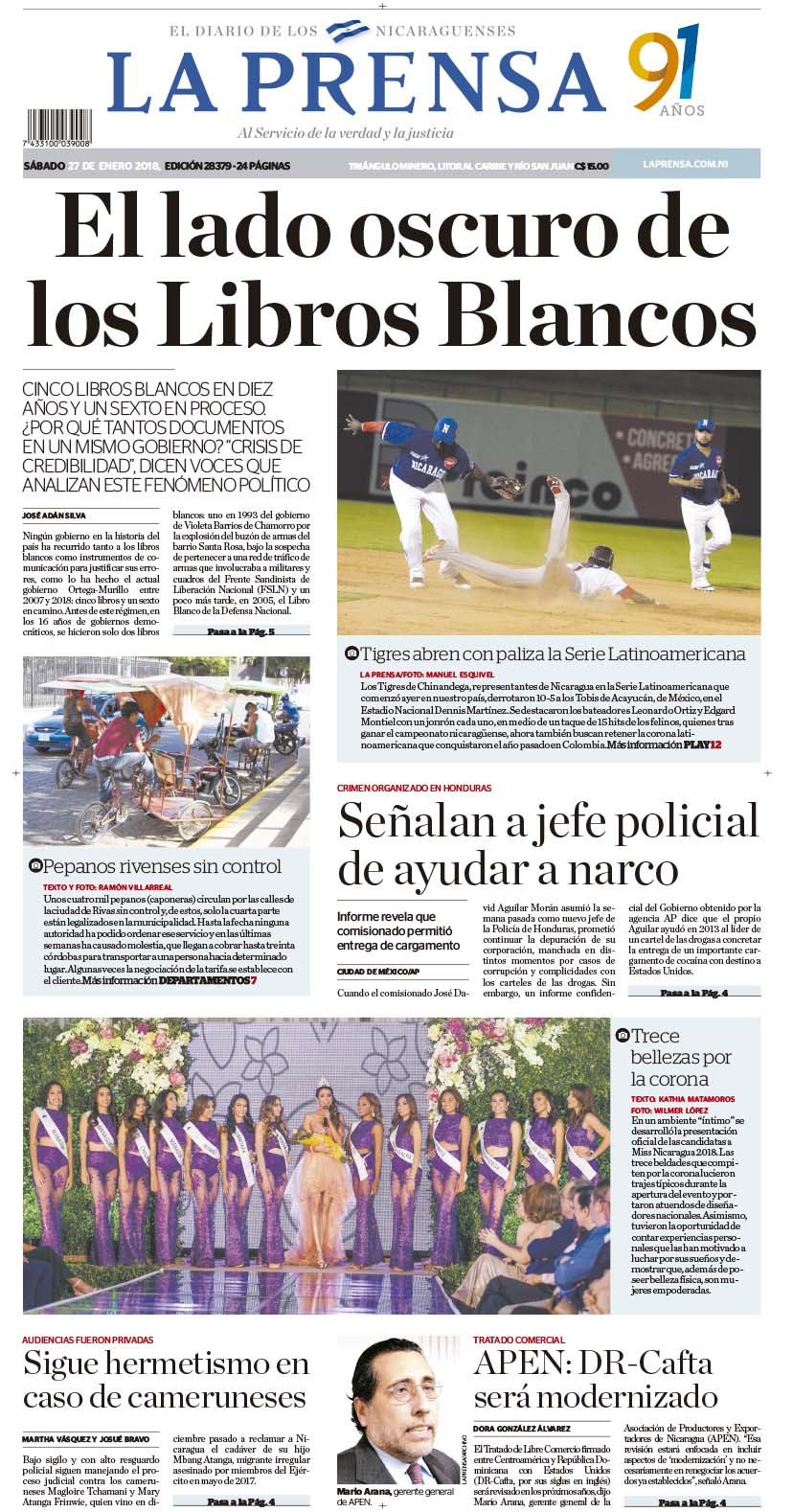 Portada impresa 27-01-2018