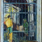 El libro viene ilustrado con pinturas que Pedro Joaquín Chamorro realizó durante estuvo preso. En estas obras retrata escenas de la cárcel en 1955. LA PRENSA/Cortesía/Familia Chamorro
