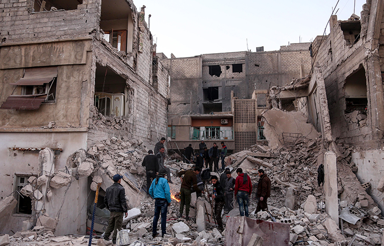 Más de 60 muertos por bombardeos del régimen sirio