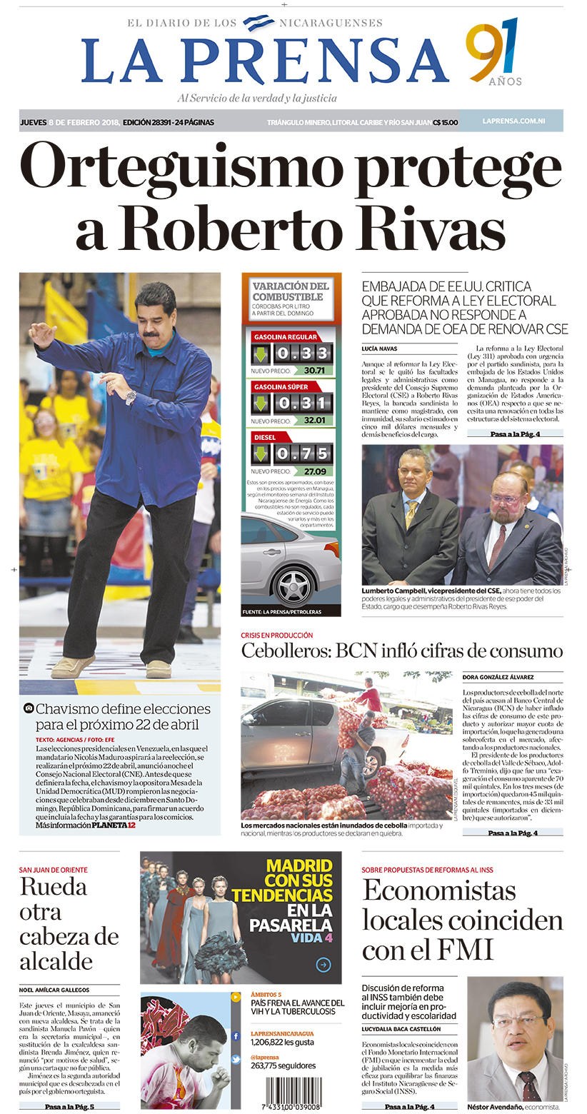 Portada impresa 08-02-2018