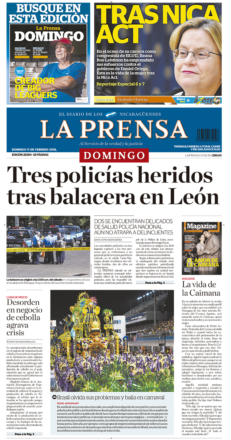 Portada impresa 10-02-2018