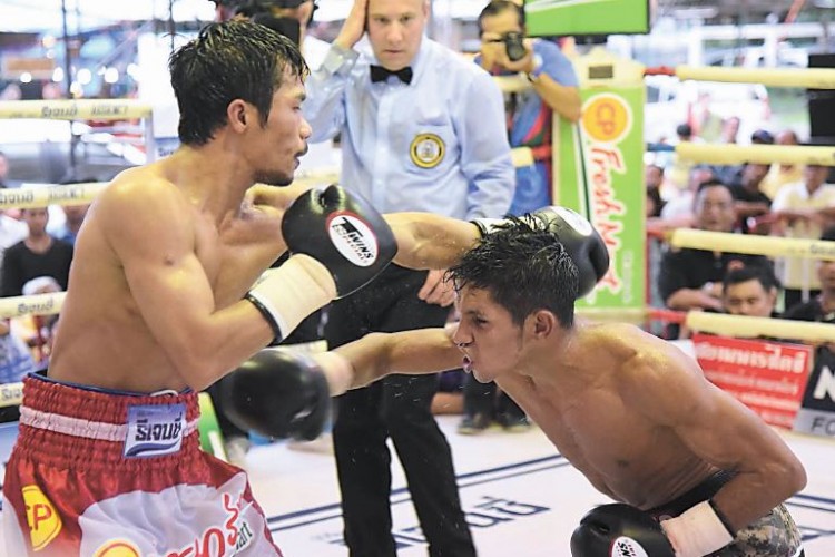 Byron Rojas volverá a enfrentar a Knockout CP Freshmart en Tailandia, con la intención de recuperar el cetro de las 105 libras que este le arrebató. LAPRENSA/CORTESÍA
