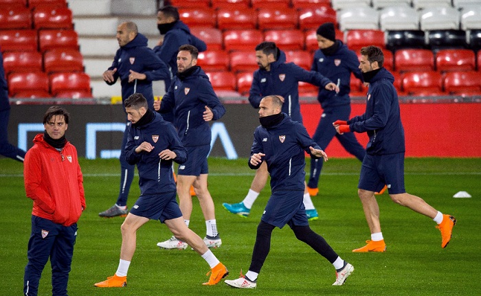 Sevilla busca los cuartos de la Champions ante el Mánchester United