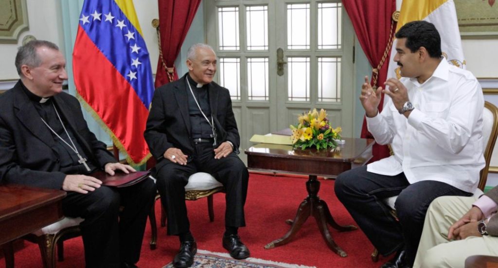 Nicolás Maduro reunido con obispos venezolanos. LA PRENSA/ CORTESÍA