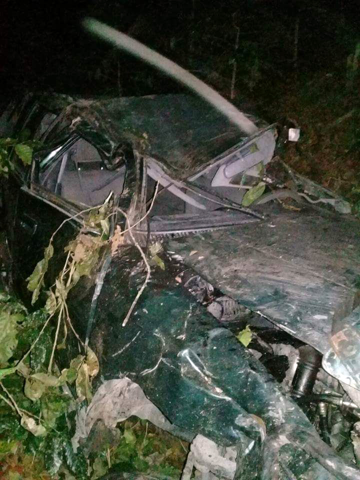 Fotografía de la camioneta accidentada. LA PRENSA / Cortesía.
