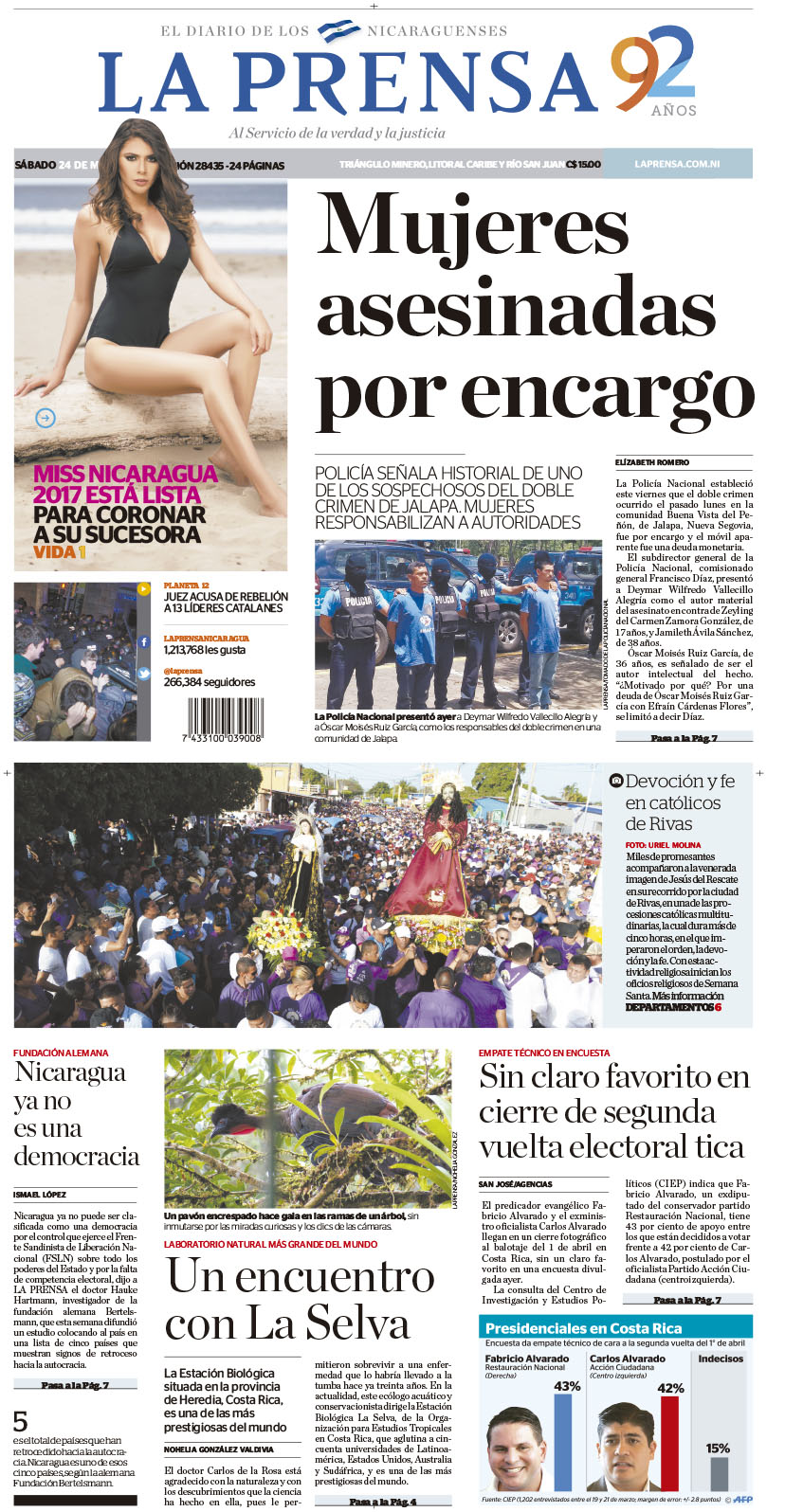 Portada impresa 24-03-2018