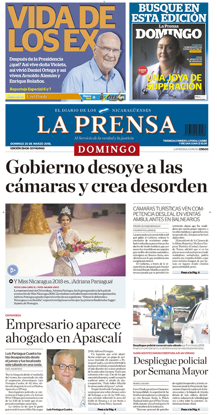 Portada impresa 25-03-2018