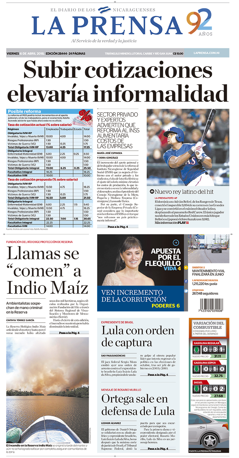 Portada impresa 06-04-2018