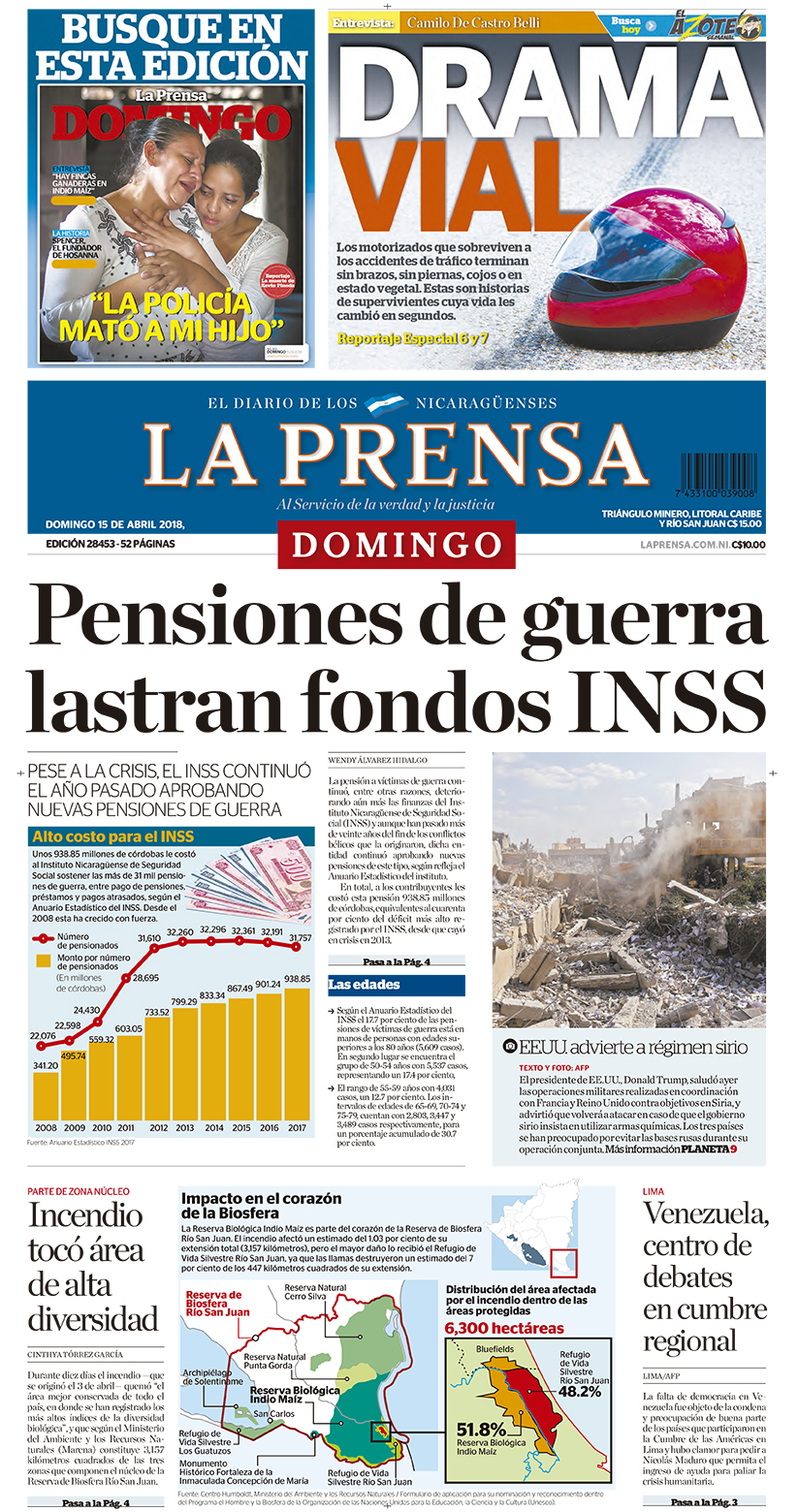 Portada impresa 15-04-2018