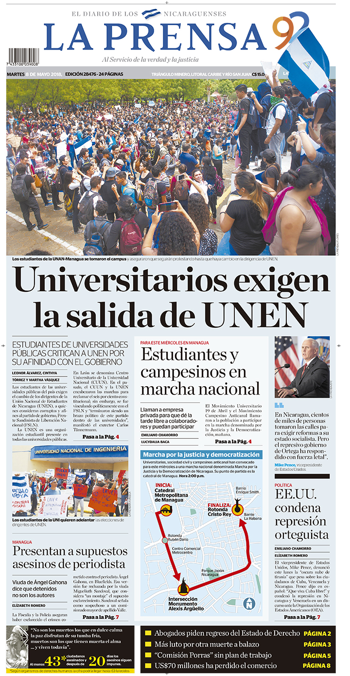 Portada impresa 08-05-2018