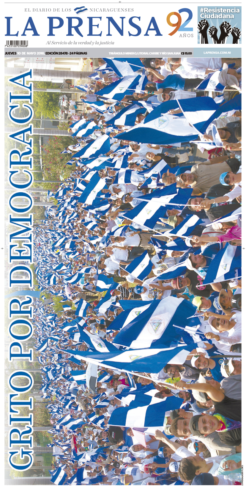 Portada impresa 10-05-2018