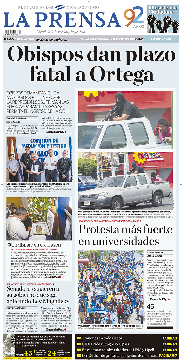 Portada impresa 12-05-2018