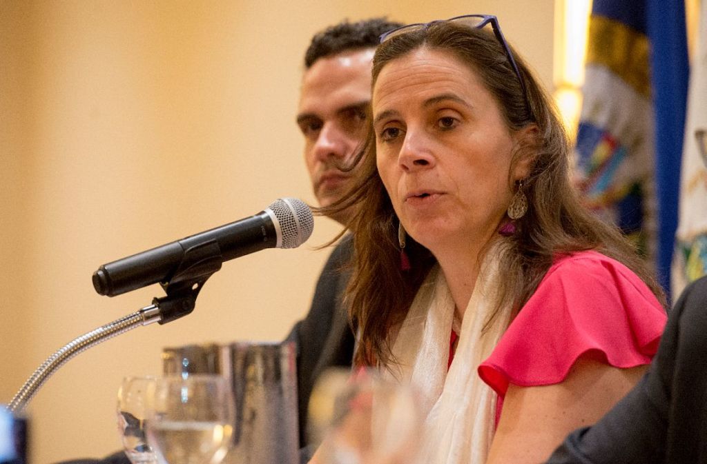 El informe de la CIDH fue leído por la relatora de país, Antonia Urrejola. LA PRENSA/ URIEL MOLINA. Comisión Porras