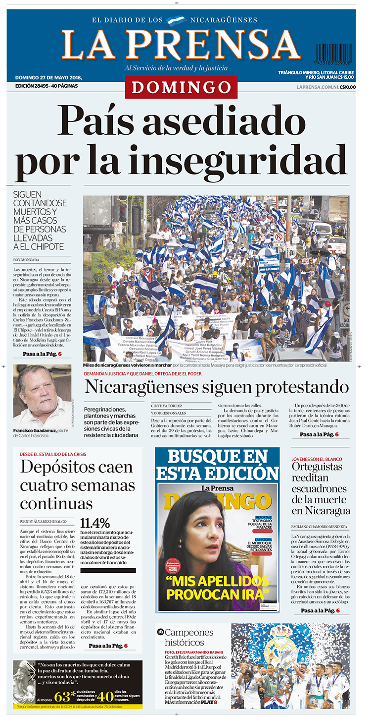 Portada impresa 27-05-2018