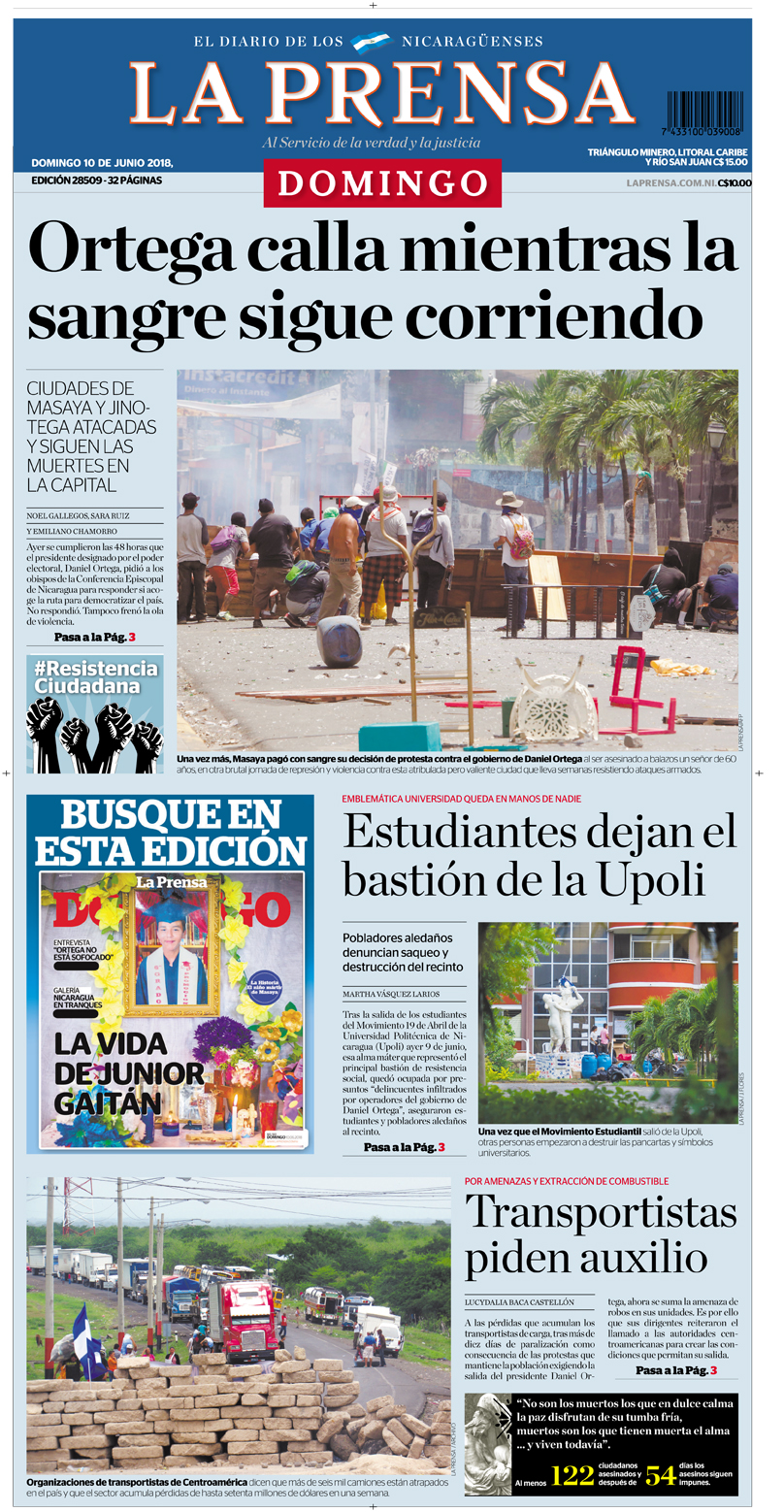 Portada impresa 10-06-2018