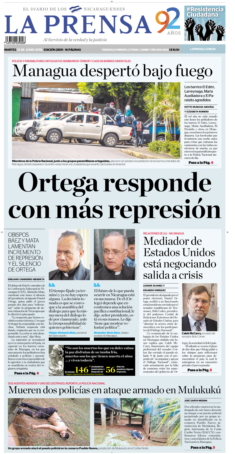 Portada impresa 12-06-2018