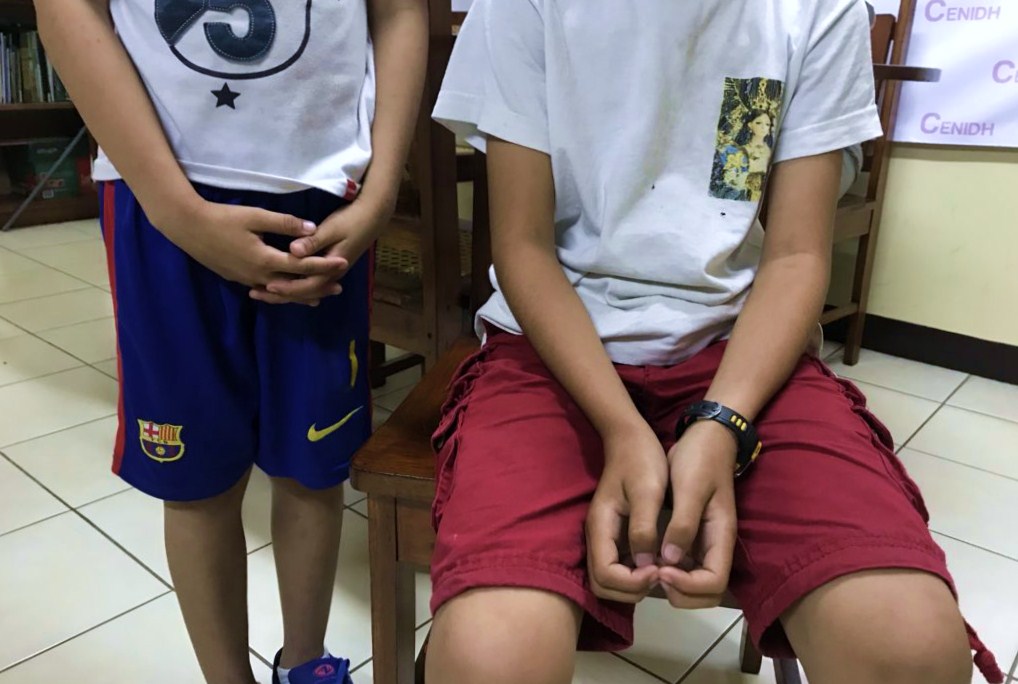 Los dos niños agredidos por paramilitares en Batahola Norte, Managua. LA PRENSA/ CORTESÍA