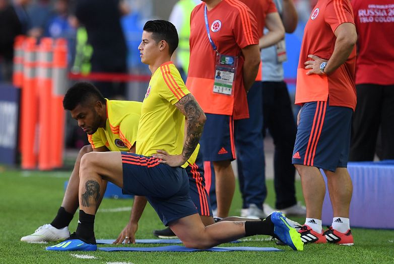 Colombia reza por James ante una Inglaterra que prueba su favoritismo