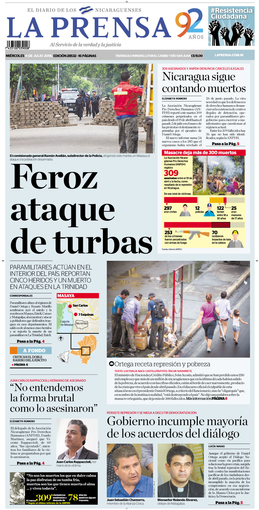 Portada impresa 4-07-2018