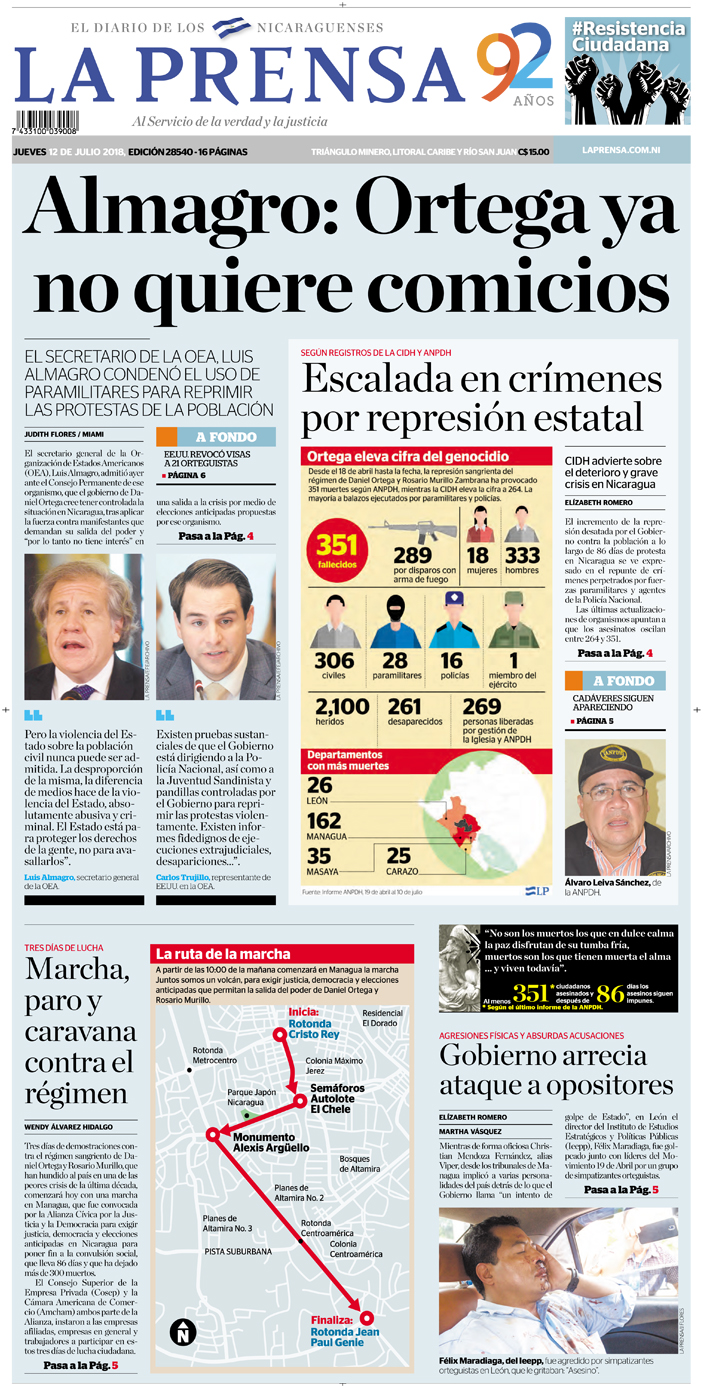 Portada impresa 12-07-2018
