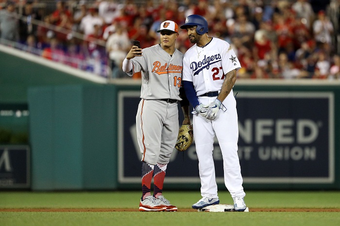 Manny Machado ahora será compañero de equipo de Matt Kemp en los Dodgers de Los Ángeles. LA PRENSA/Patrick Smith/Getty Images/AFP