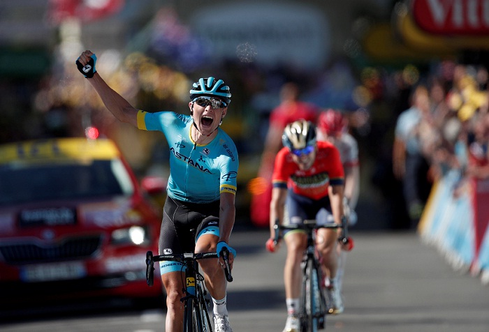 El danés Magnus Cort Nielsen se impuso en el esprint final de la etapa 15 del Tour de Francia. LA PRENSA/EFE/EPA/YOAN VALAT