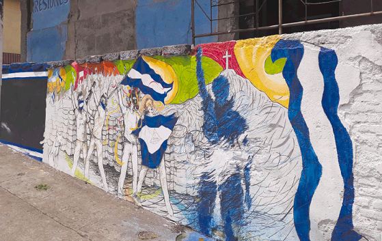 Realizan un mural en Matagalpa en honor a la lucha cívica en Nicaragua