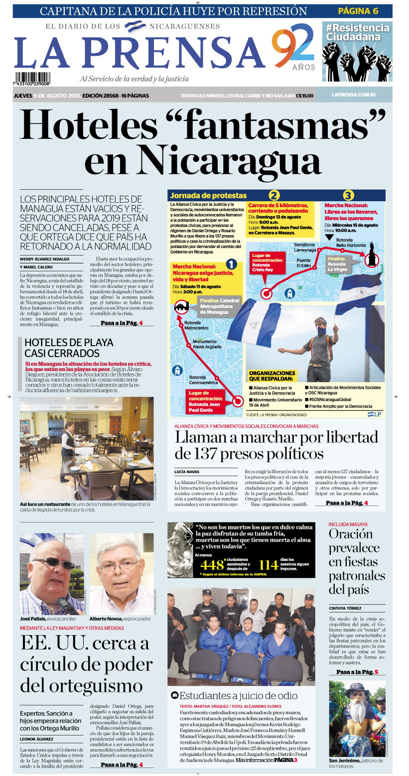 Portada impresa 09-08-2018
