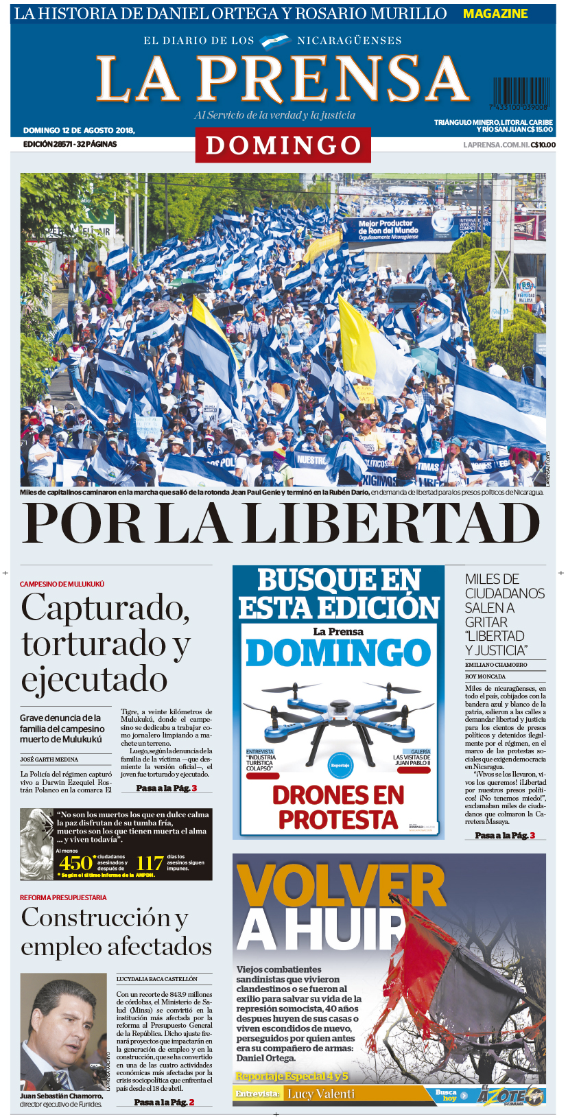 Portada impresa 12-08-2018