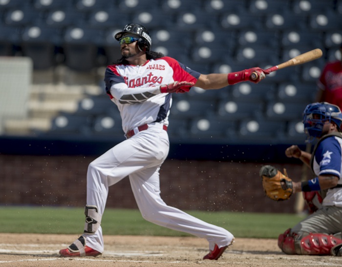 Darrel Campbell fue nombrado el Jugador Más Valioso del Juego de Estrellas del beisbol nicaragüense 2018. LA PRENSA/URIEL MOLINA
