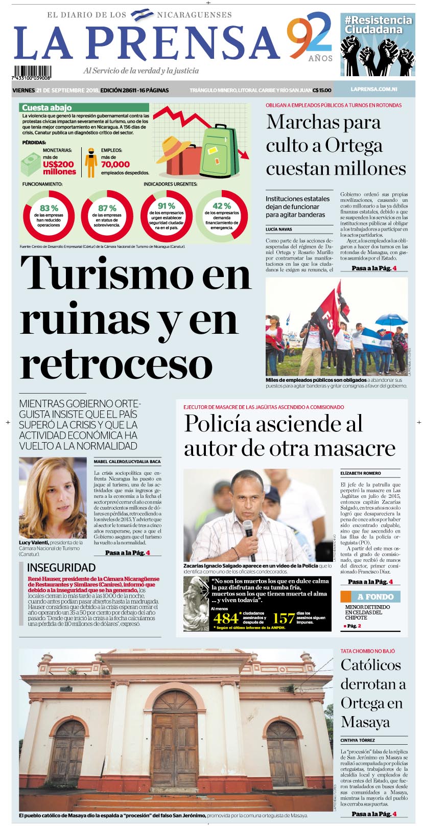 Portada impresa 21-9-2008