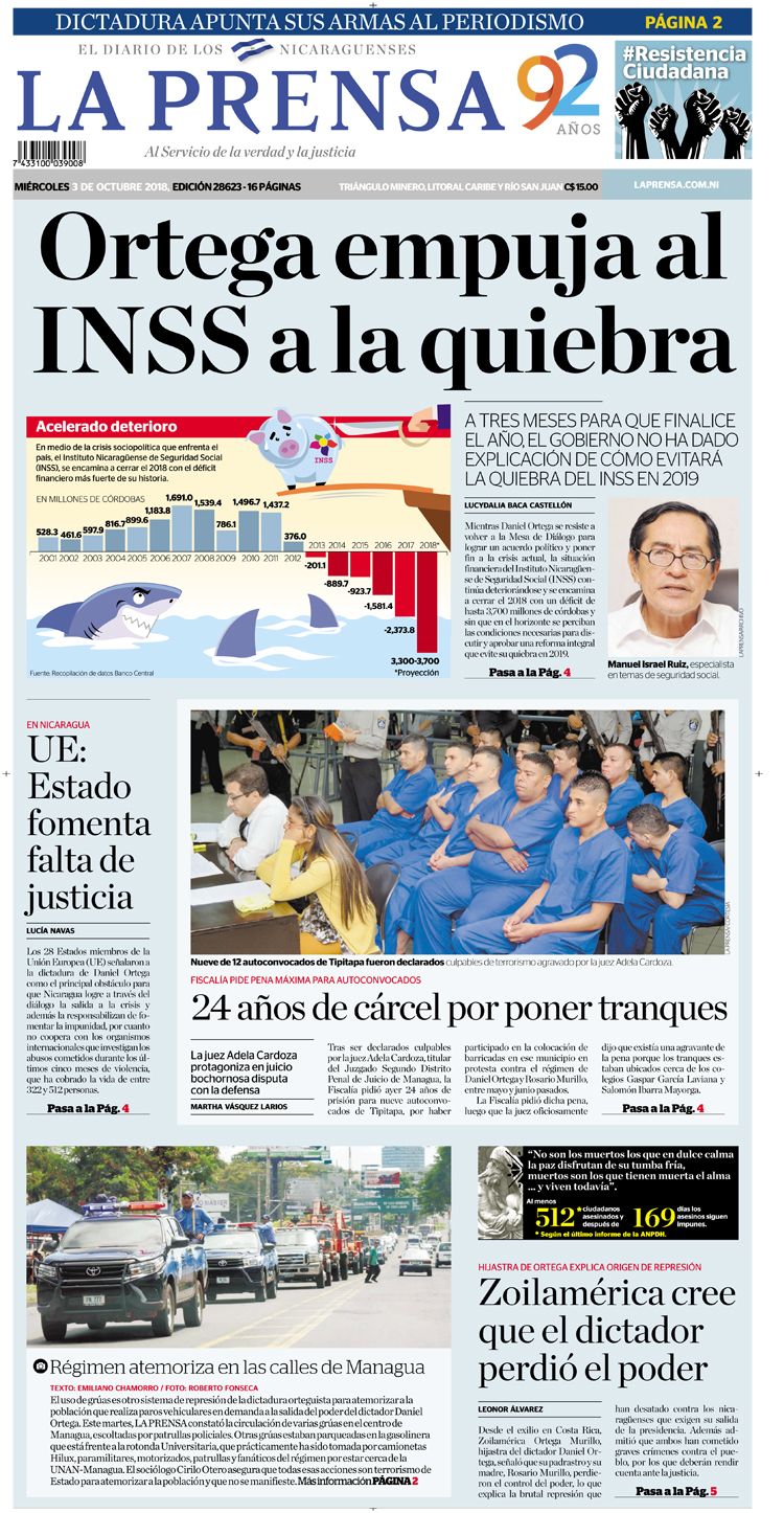 Portada impresa 03-10-2018