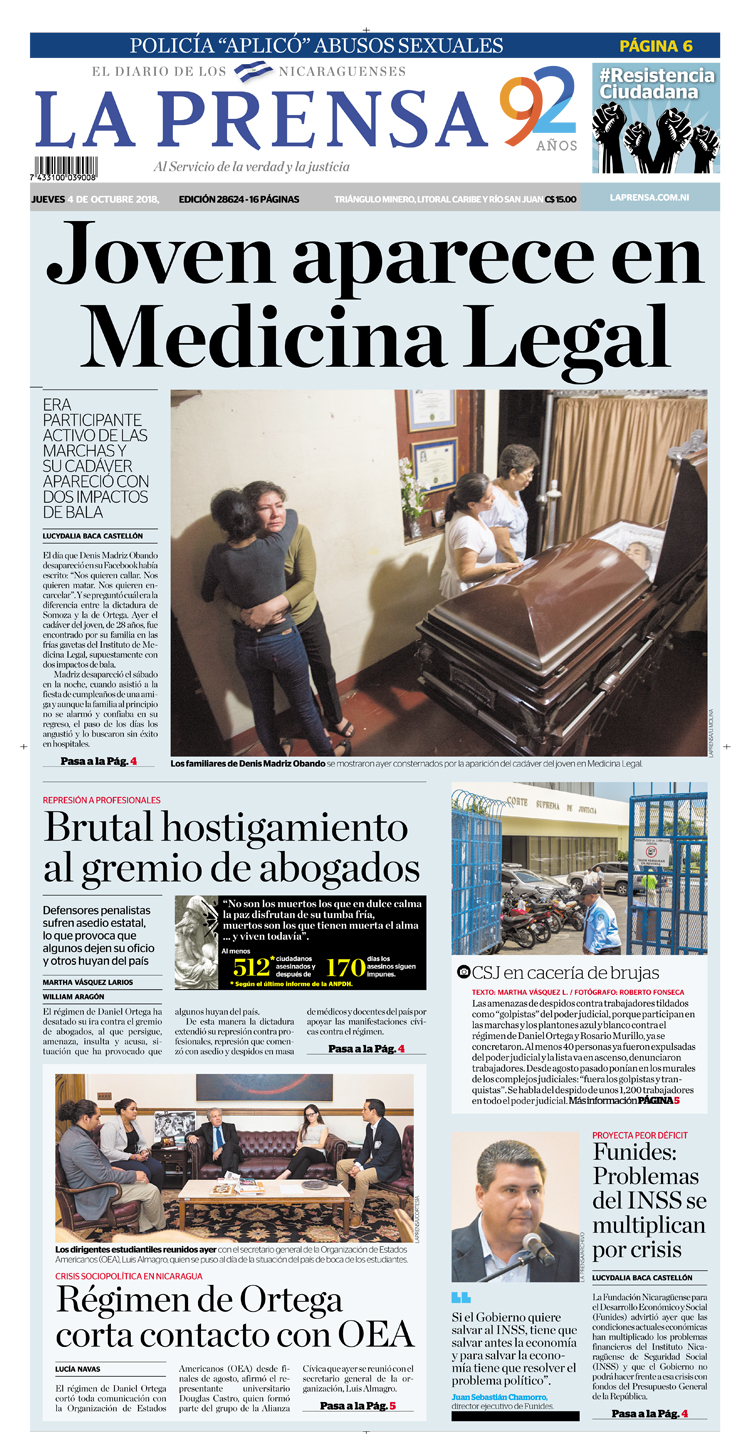 Portada impresa 04-10-2018
