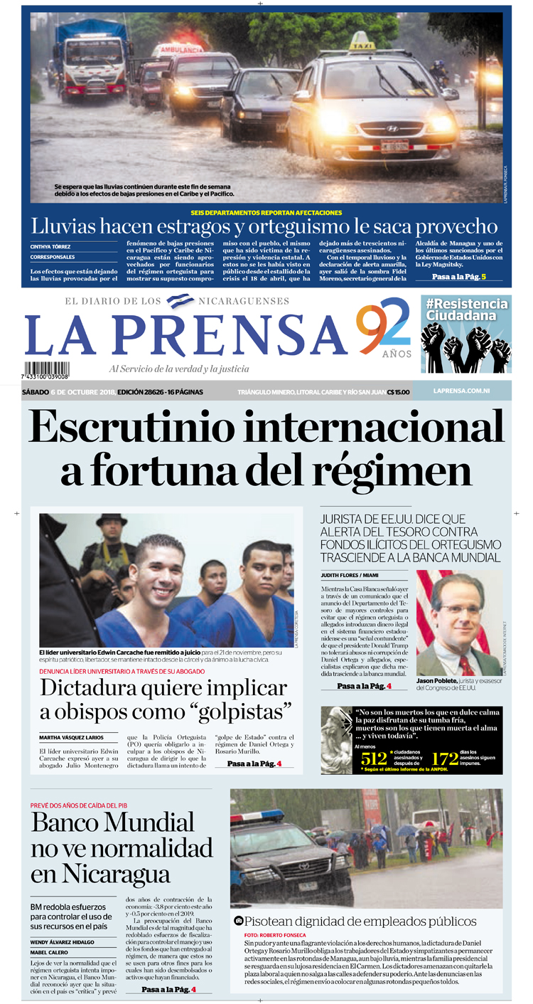 Portada impresa 06-10-2018