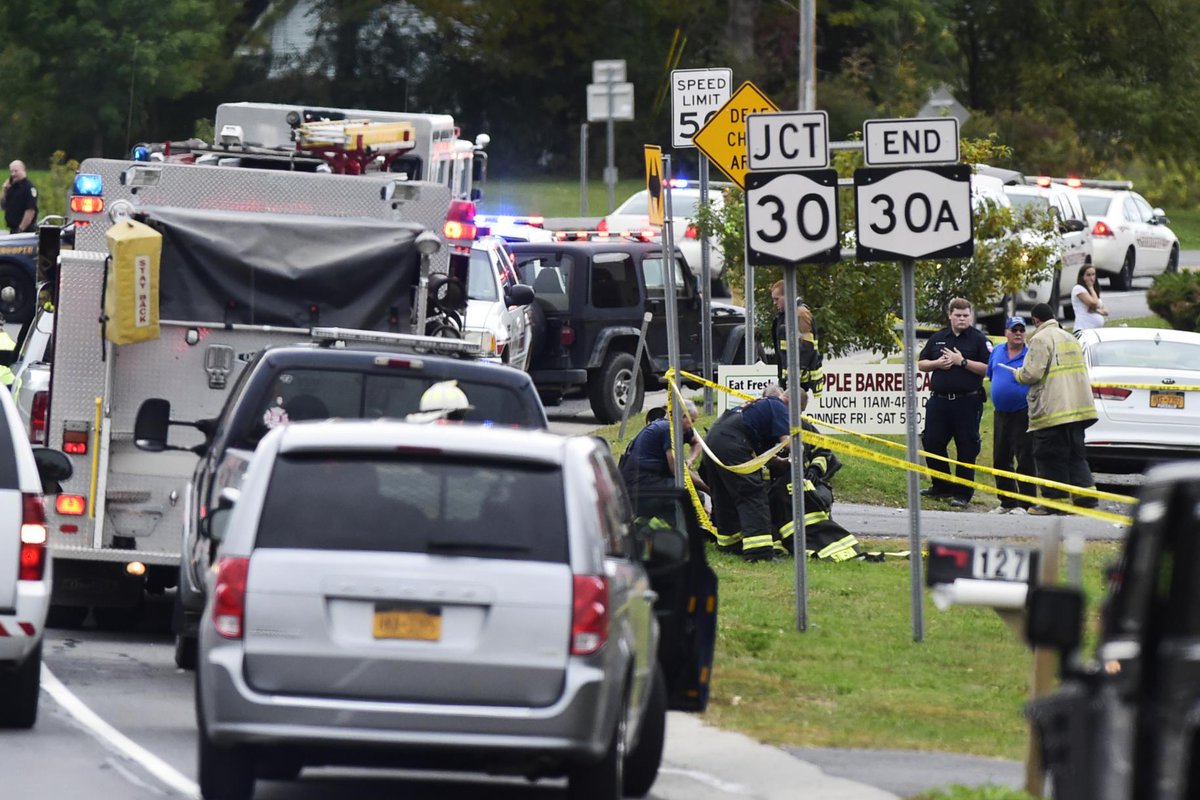 Al menos 20 muertos en se registran tras el accidente de una limusina en Schoharie, Nueva York. LA PRENSA/ Tomada del NYT