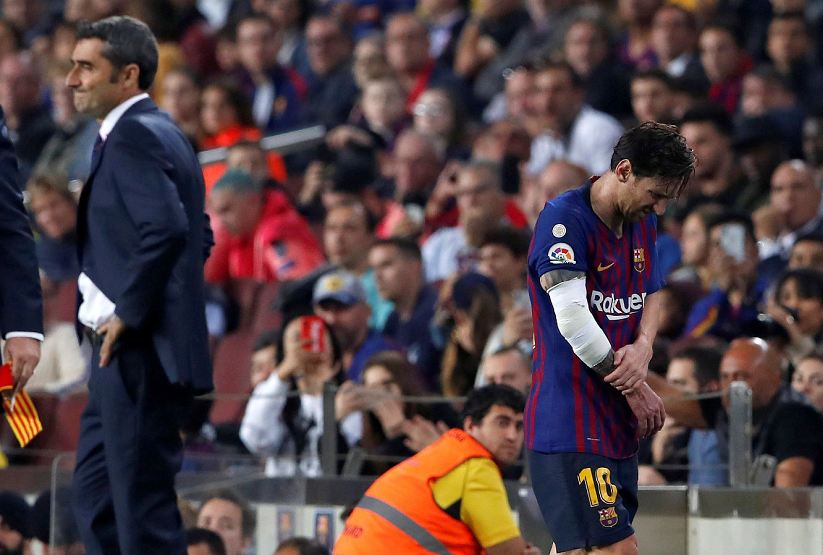 Barsa recupera el liderato, pero pierde a Messi