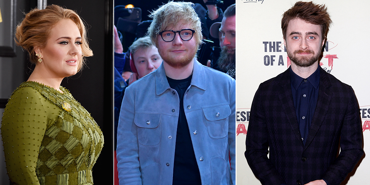 Adele, Ed Sheeran y Daniel Radcliffe, los jóvenes más ricos del Reino Unido