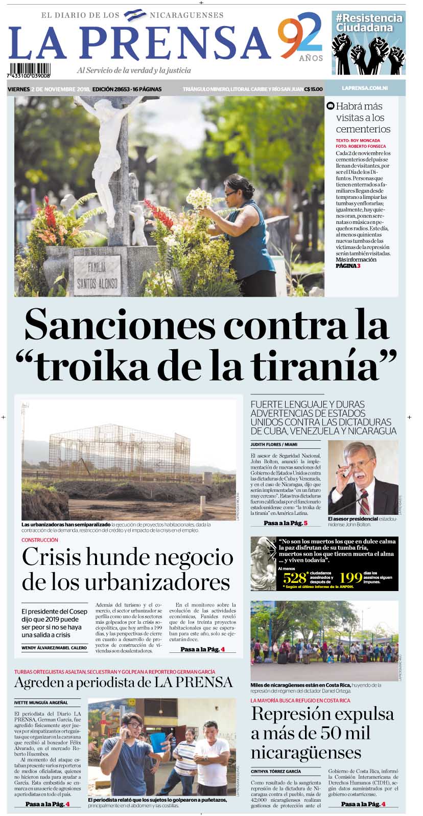 Portada impresa 02-11-2018