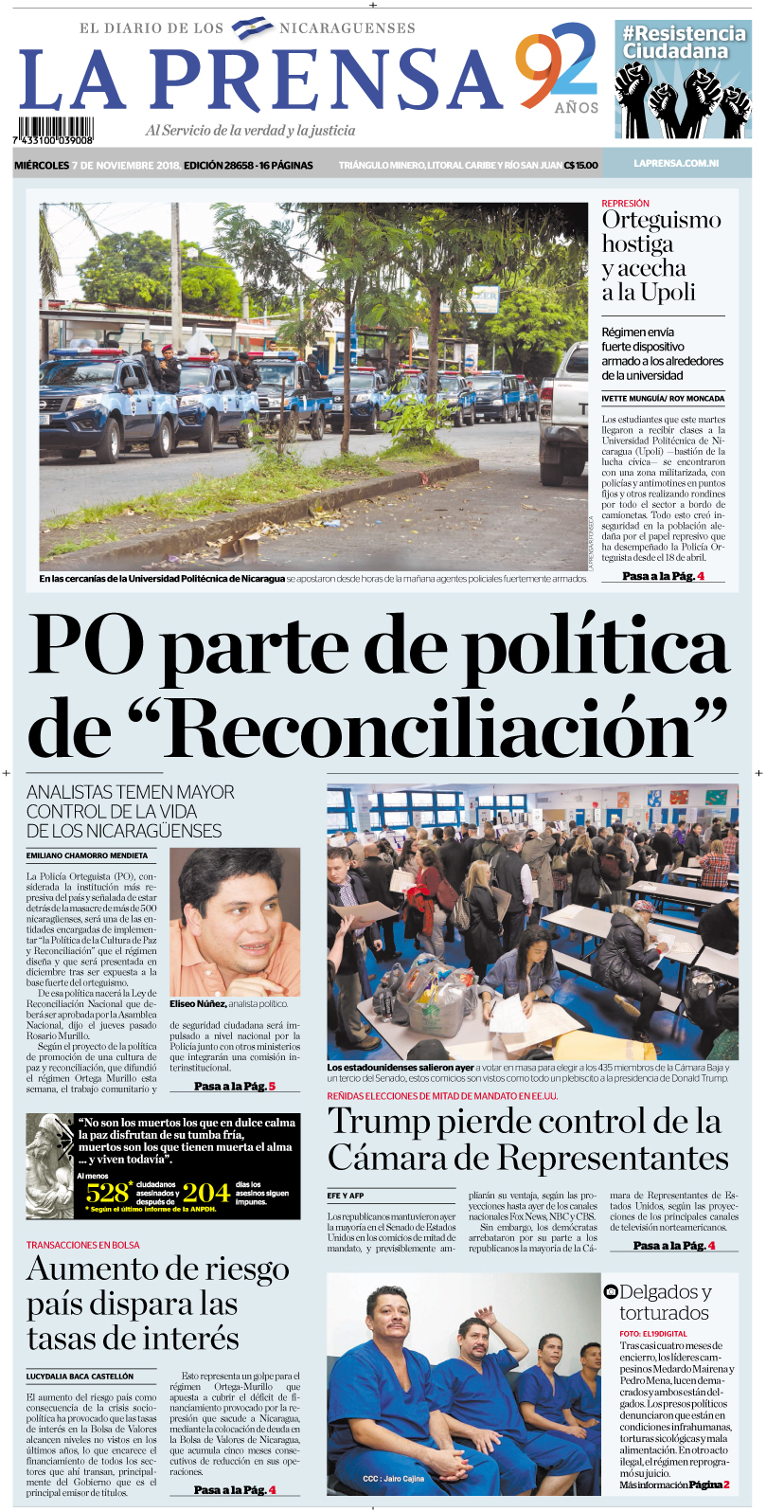 Portada impresa 07-11-2018