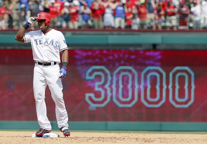 Adrián Beltré superó la marca emblemática de los 3,000 hits en la pasada temporada 2017 del beisbol de las Grandes Ligas, con los Rangers de Texas. LA PRENSA/ARCHIVO/AP/Tony Gutiérrez