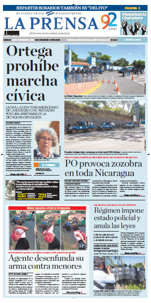 Portada impresa 24-11-2018