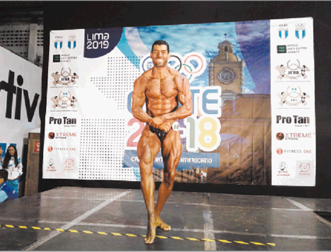 Jorge Callejas actuará en la categoría físicoculturismo clásico de los Juegos Panamericanos de Lima 2019. LA PRENSA/ Cortesía