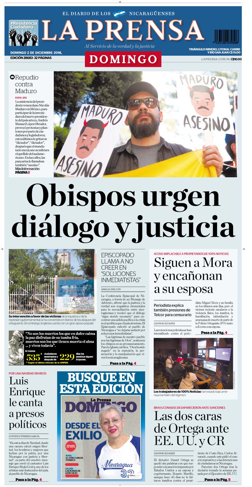 Portada impresa 2-12-2018