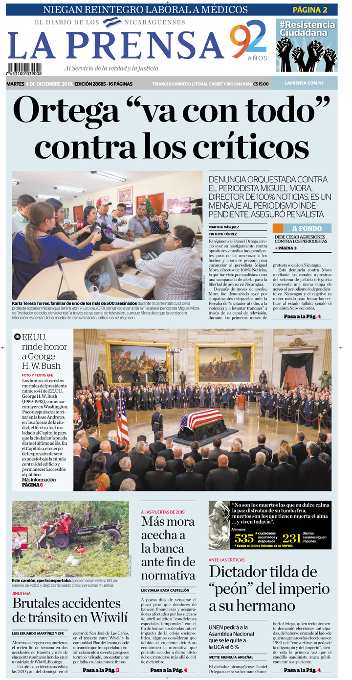 Portada impresa 04-12-2018