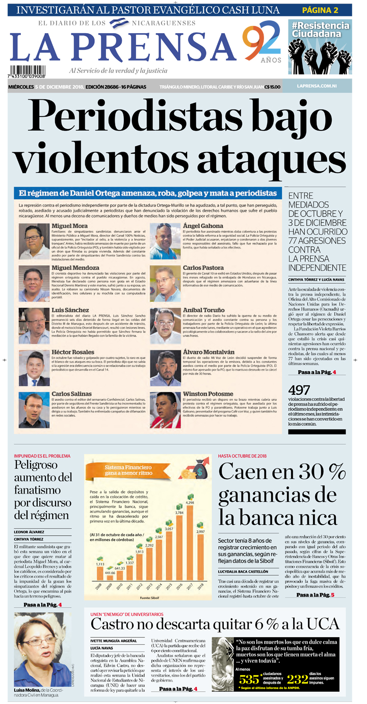 Portada impresa 05-12-2018
