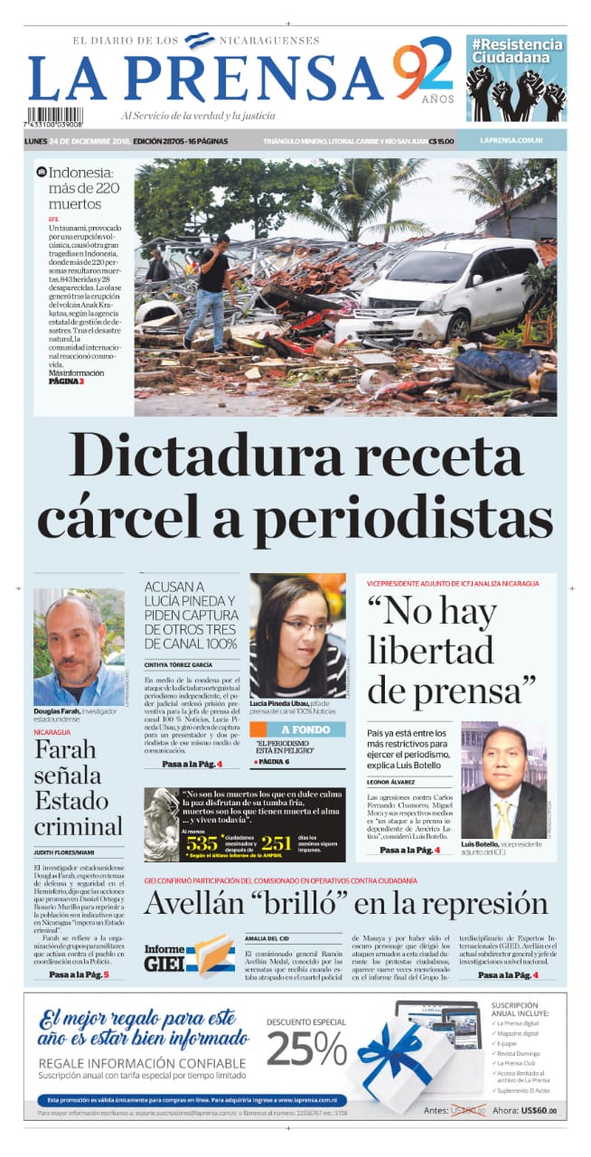 Portada impresa 24-12-2018